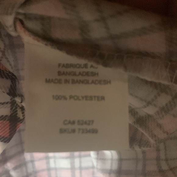 Bluecrush  pink plaid m button down - Picture 4 of 4